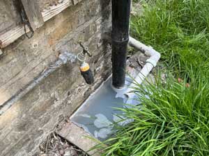 A Blocked Domestic Kitchen Wastewater Gully