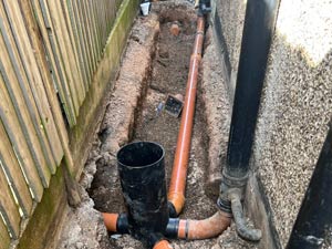 A new drainage system installation with an access chamber installed in Harrow, London