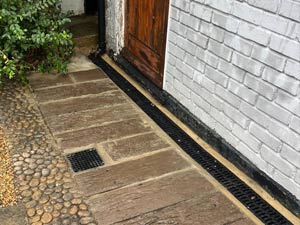 An Aco Drain Installation by Pro Drain to Prevent Surface Water Flooding.