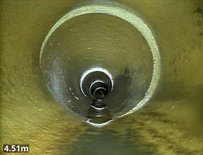 Drain jetting fully restores pipe diameter.