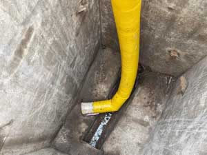 Drain Lining Installation Broken Drain Ensuring Watertightness.