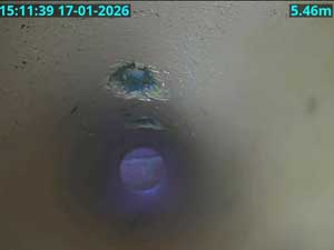 Holes in drain pipes can be sealed with Drain Patches.