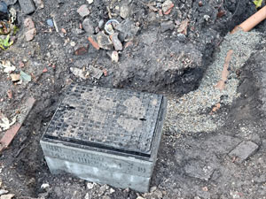Manhole relocating for a property extension in Richmond, London. 
