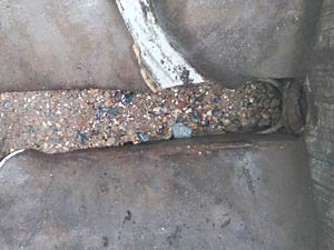 Pea Gravel Waste Blockage